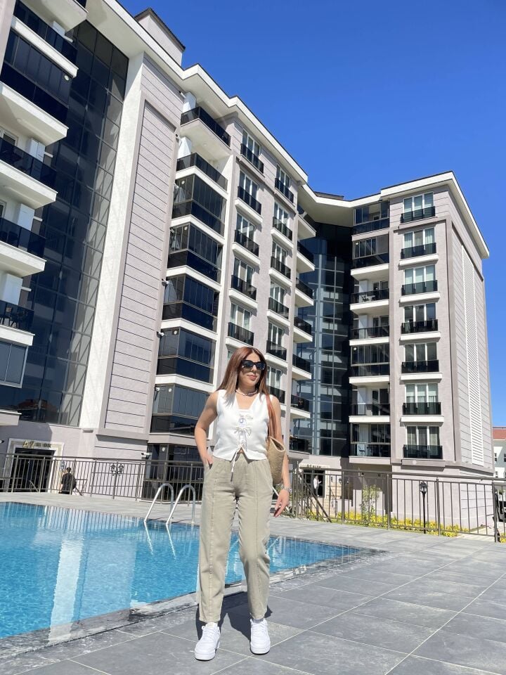 Haki Gabardin Çımalı Havuç Pantolon
