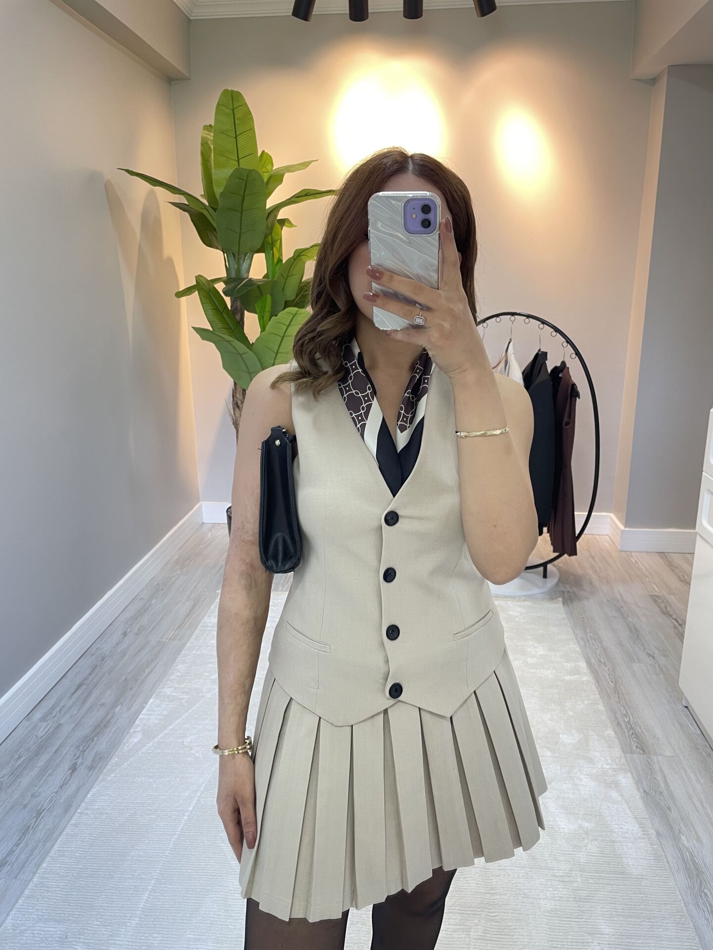 ZR Marka Piliseli Yelek Elbise