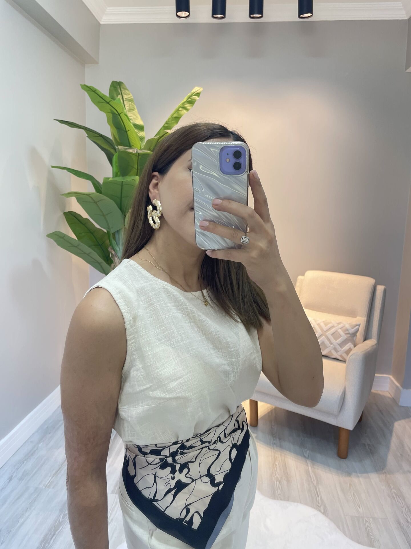 Linen Touch Kadın Yazlık Keten Kolsuz Bluz